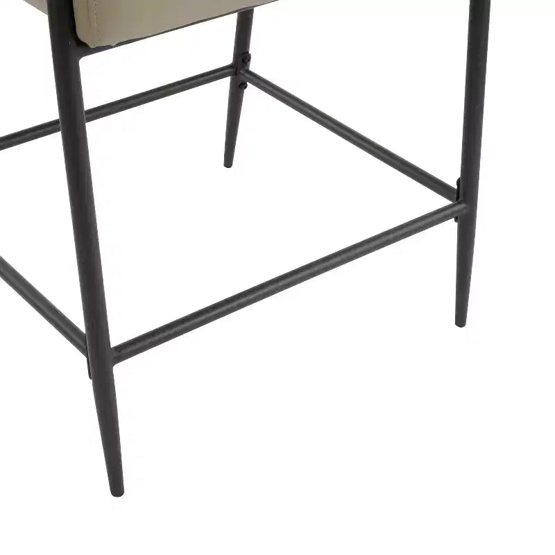 Christopher Knight Home, set di 2 sgabelli da bancone Ruby in stile Mid-Century moderno imbottiti con struttura in ferro, altezza bancone, Beige/Espresso