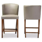 Set di 2 sgabelli da bancone Olivia in similpelle Olivia: Stile scandinavo di metà secolo - Baxton Studio