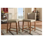 Set di 2 sgabelli da bancone Olivia in similpelle Olivia: Stile scandinavo di metà secolo - Baxton Studio