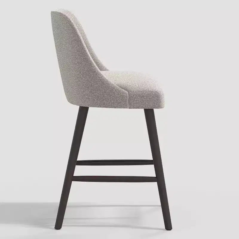 Sgabello da bar Geller altezza bancone da 68,5 cm con poggiapiedi, bouclé grigio - Threshold™