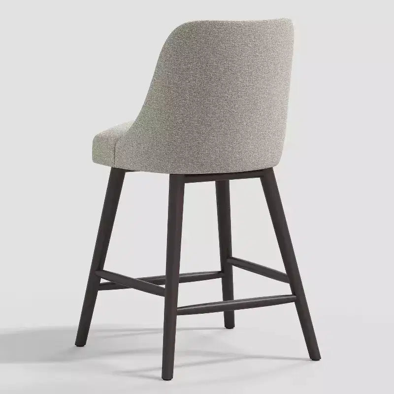 Sgabello da bar Geller altezza bancone da 68,5 cm con poggiapiedi, bouclé grigio - Threshold™