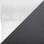 Set di 3 sgabelli da bar alti Fuji LumiSource in acciaio inossidabile/PU grigio