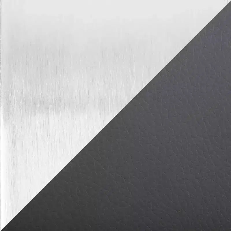 Set di 3 sgabelli da bar alti Fuji LumiSource in acciaio inossidabile/PU grigio