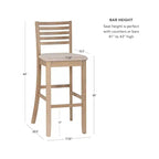 Sgabello Linon Torino Grigio