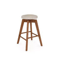 Nathan James Set of 2 Amalia Swivel Counter Height Barstool Beige/Medium Brown