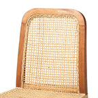 Sgabello da Bar Altezza Bancone Caspia in Legno e Rattan Naturale/Noce - bali & pari