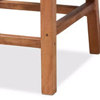 Sgabello da Bar Altezza Bancone Caspia in Legno e Rattan Naturale/Noce - bali & pari