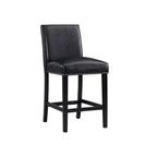 Set di 2 sgabelli da bar ad altezza bancone in similpelle Pia neri - Picket House Furnishings