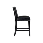 Set di 2 sgabelli da bar ad altezza bancone in similpelle Pia neri - Picket House Furnishings