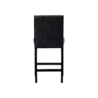 Set di 2 sgabelli da bar ad altezza bancone in similpelle Pia neri - Picket House Furnishings