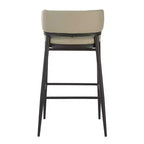 Christopher Knight Home Set di 2 Sgabelli da Bar Industriali Arya in Metallo e Pelle Aire Altezza Bancone Kaki