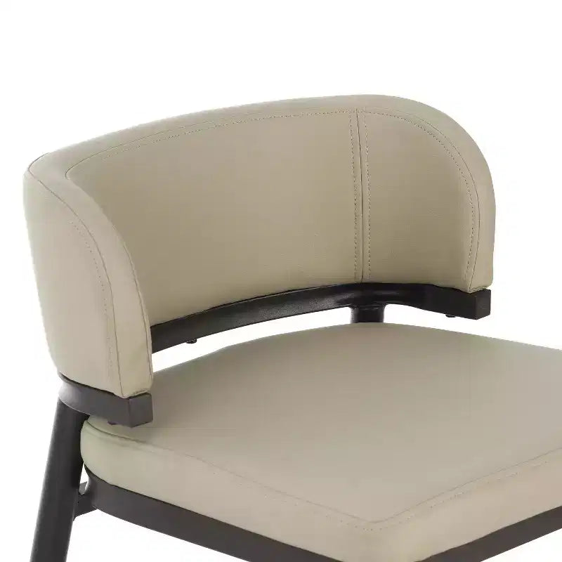 Christopher Knight Home Set di 2 Sgabelli da Bar Industriali Arya in Metallo e Pelle Aire Altezza Bancone Kaki