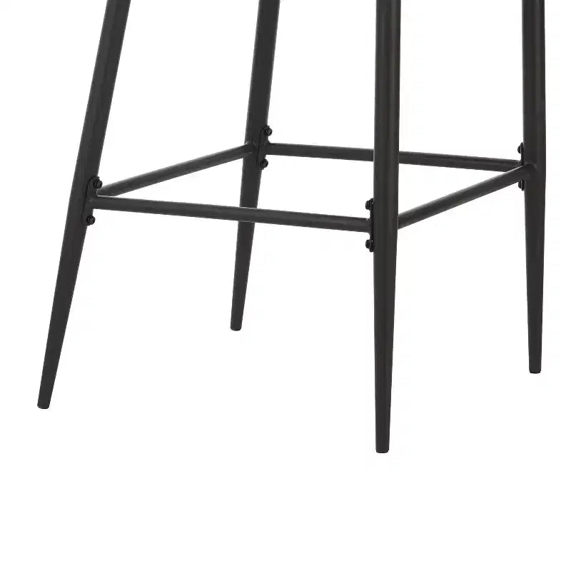 Christopher Knight Home Set di 2 Sgabelli da Bar Industriali Arya in Metallo e Pelle Aire Altezza Bancone Kaki