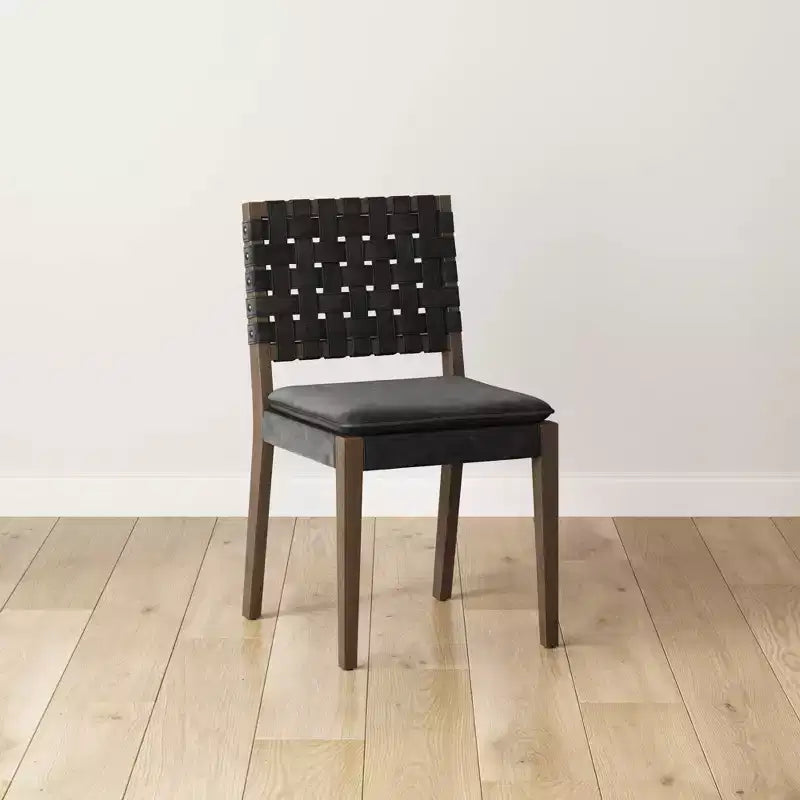 Sedia da pranzo in similpelle Nathan James Cohen, nera