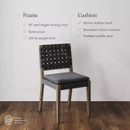 Sedia da pranzo in similpelle Nathan James Cohen, nera