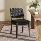 Sedia da pranzo in similpelle Nathan James Cohen, nera