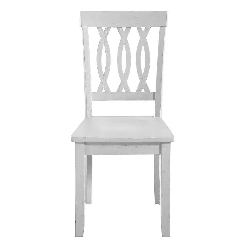 Set di 2 sedie laterali Napoli da 18" bianche - Steve Silver Co.: Legno di gomma, Schienale alto, Design senza braccioli, Certificato CARB