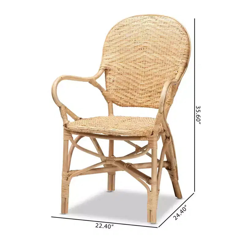 Set sedie da pranzo Genna Rattan Naturale/Marrone - bali & pari