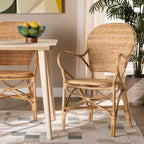 Set sedie da pranzo Genna Rattan Naturale/Marrone - bali & pari