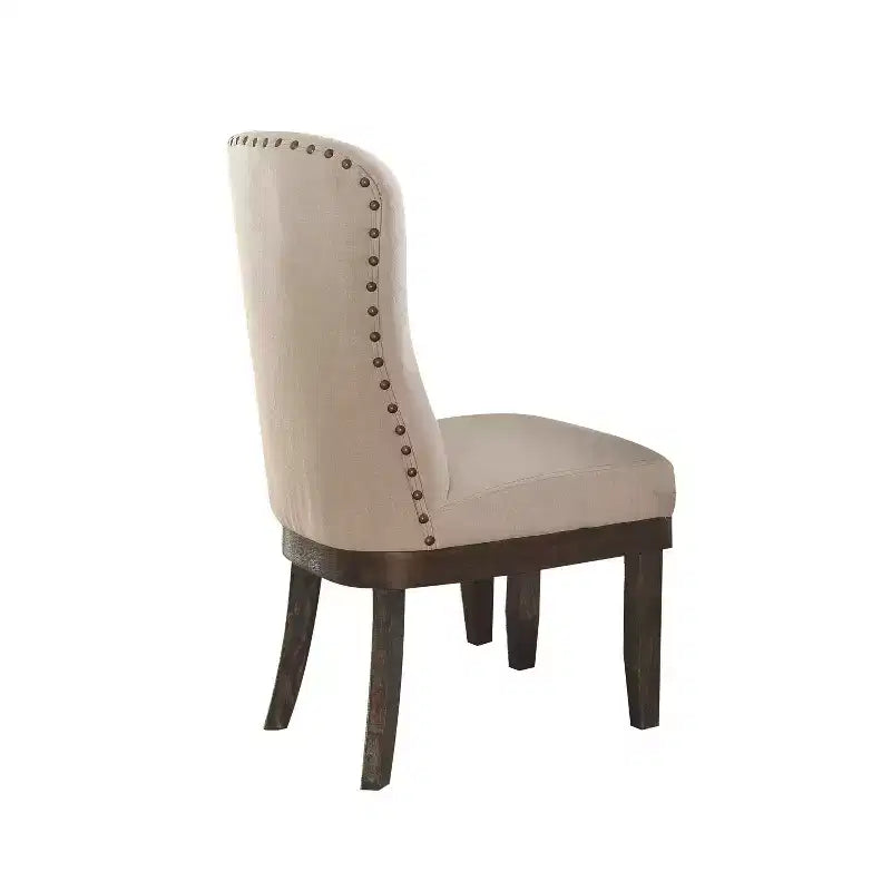 Set di 2 sedie da pranzo Landon marrone "Salvage" - Acme Furniture: Rivestite, con borchie, telaio in legno