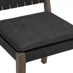 Nathan James Set di 2 Sedie da Pranzo Cohen in Similpelle Nera