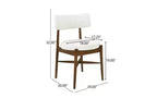 Christopher Knight Home Set di 2 Sedie da Pranzo Everly Moderne in Legno di Gomma e Tessuto Misto Lino, Beige/Noce