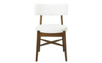 Christopher Knight Home Set di 2 Sedie da Pranzo Everly Moderne in Legno di Gomma e Tessuto Misto Lino, Beige/Noce