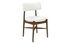 Christopher Knight Home Set di 2 Sedie da Pranzo Everly Moderne in Legno di Gomma e Tessuto Misto Lino, Beige/Noce