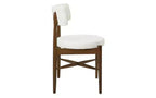 Christopher Knight Home Set di 2 Sedie da Pranzo Everly Moderne in Legno di Gomma e Tessuto Misto Lino, Beige/Noce