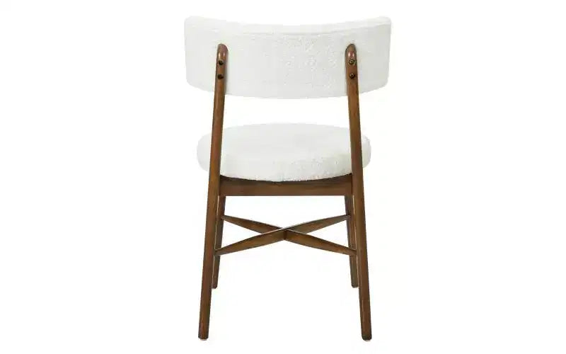 Christopher Knight Home Set di 2 Sedie da Pranzo Everly Moderne in Legno di Gomma e Tessuto Misto Lino, Beige/Noce