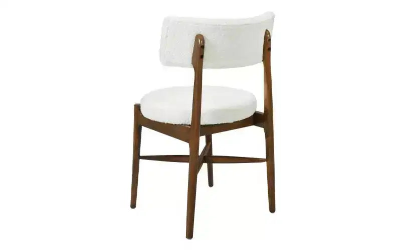 Christopher Knight Home Set di 2 Sedie da Pranzo Everly Moderne in Legno di Gomma e Tessuto Misto Lino, Beige/Noce