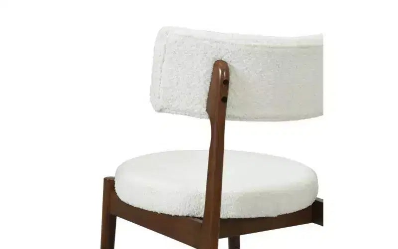 Christopher Knight Home Set di 2 Sedie da Pranzo Everly Moderne in Legno di Gomma e Tessuto Misto Lino, Beige/Noce