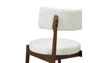 Christopher Knight Home Set di 2 Sedie da Pranzo Everly Moderne in Legno di Gomma e Tessuto Misto Lino, Beige/Noce