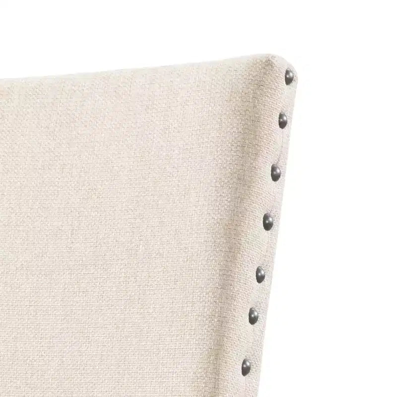 Sedia laterale imbottita Dex set crema/noce fumé - Picket House Furnishings: Rivetti decorativi, Fascino rustico, Sedili in schiuma