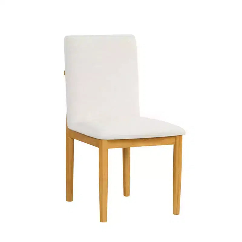 HomePop Set di 2 moderne sedie da pranzo imbottite color crema: tessuto in poliestere, struttura in compensato, pulire le macchie