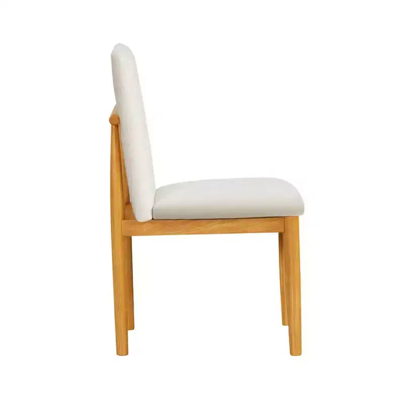 HomePop Set di 2 moderne sedie da pranzo imbottite color crema: tessuto in poliestere, struttura in compensato, pulire le macchie