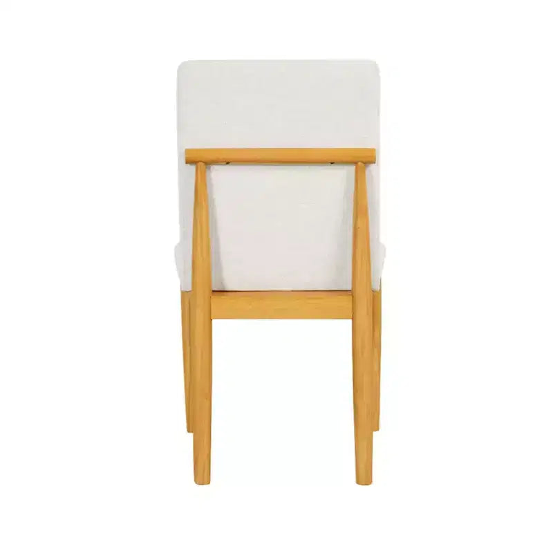 HomePop Set di 2 moderne sedie da pranzo imbottite color crema: tessuto in poliestere, struttura in compensato, pulire le macchie