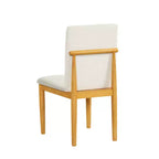 HomePop Set di 2 moderne sedie da pranzo imbottite color crema: tessuto in poliestere, struttura in compensato, pulire le macchie