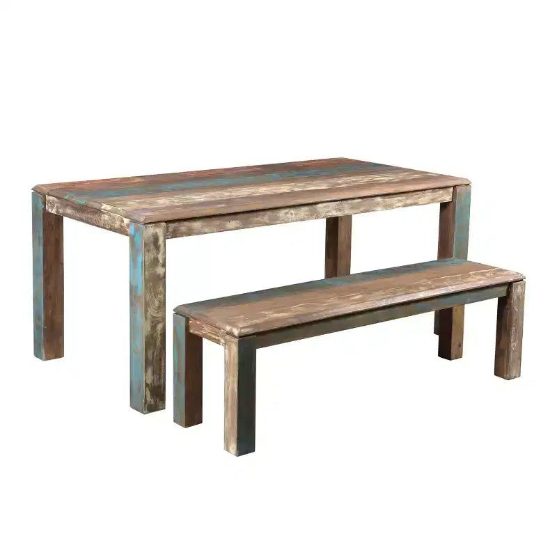 Tavolo da pranzo 60" in legno vecchio di recupero - Timbergirl