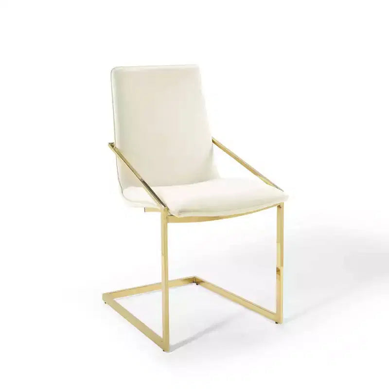 Poltroncina da pranzo in velluto Pitch Gold/Ivory - Modway