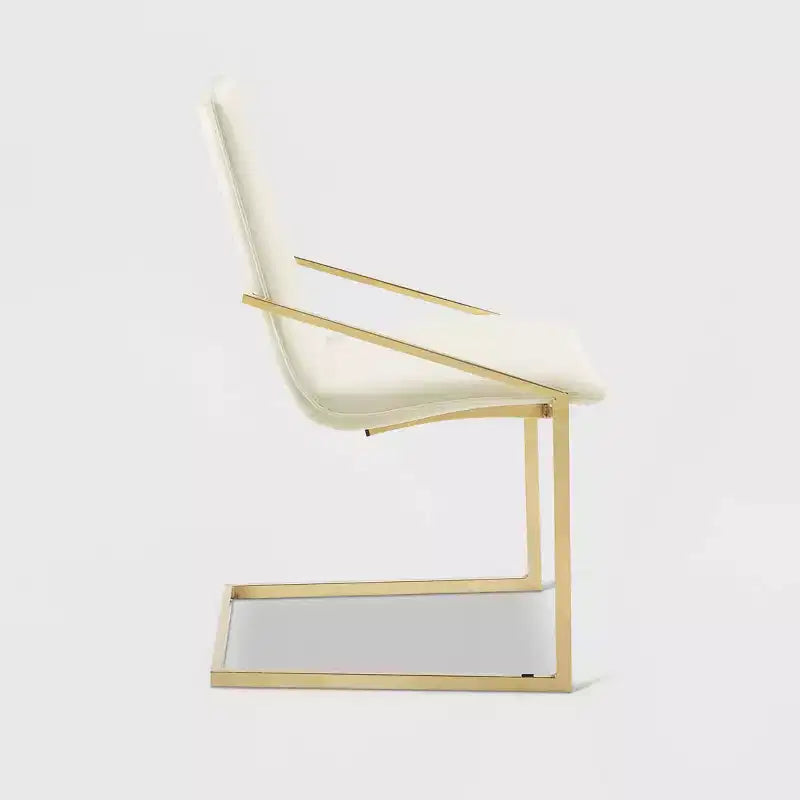 Poltroncina da pranzo in velluto Pitch Gold/Ivory - Modway
