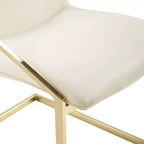 Poltroncina da pranzo in velluto Pitch Gold/Ivory - Modway