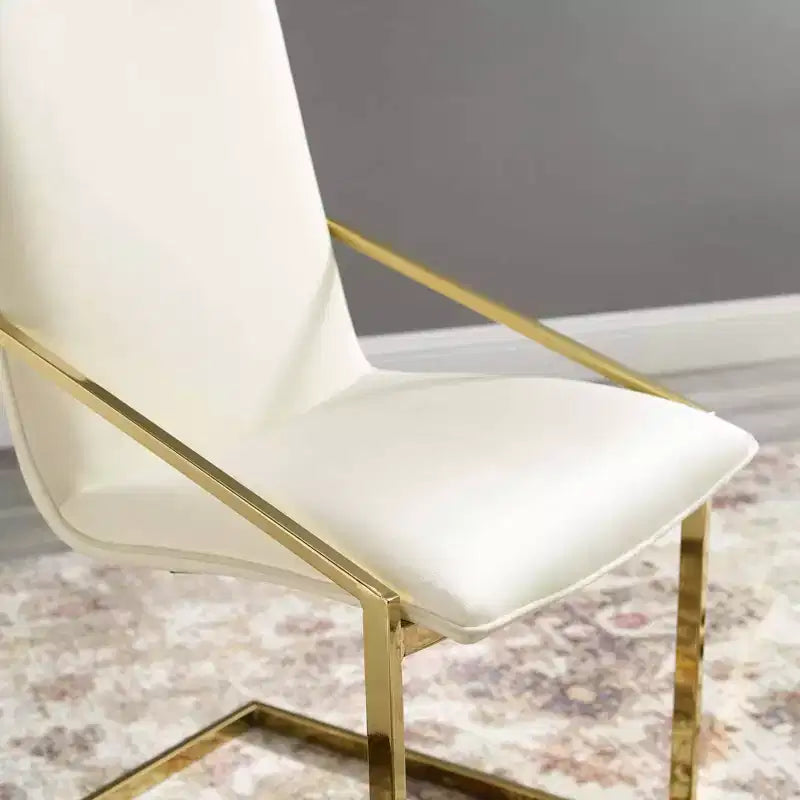 Poltroncina da pranzo in velluto Pitch Gold/Ivory - Modway