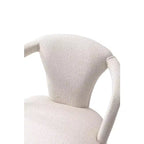 Manhattan Comfort Palmer Sedia da Pranzo Moderna Imbottita in Tweed Avorio