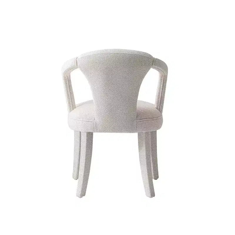 Manhattan Comfort Palmer Sedia da Pranzo Moderna Imbottita in Tweed Avorio