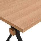 Christopher Knight Home Cora Tavolo da pranzo a X in metallo rustico e legno naturale da 63"