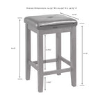 Isola da Cucina Crosley 42" Bartlett con Piano in Legno e Sgabelli Quadrati Imbottiti, Bianco/Nero: Design Shiplap, Ripiani Regolabili