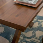 Set da pranzo 9 pezzi con sedie imbottite Jackson X Back e tavolo allungabile, color nocciola scuro - Powell