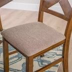Set da pranzo 9 pezzi con sedie imbottite Jackson X Back e tavolo allungabile, color nocciola scuro - Powell