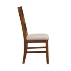Set da pranzo 9 pezzi con sedie imbottite Jackson X Back e tavolo allungabile, color nocciola scuro - Powell